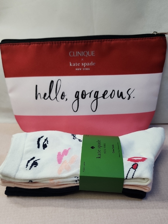 kate spade Handbags - Kate Spade / Clinique Bag And 3 Pk Crew Socks